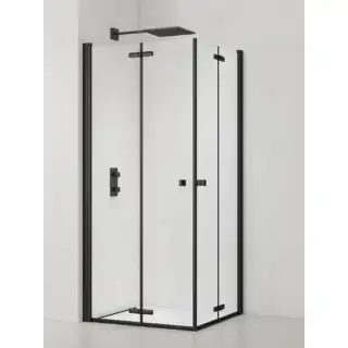 Sprchový kout obdélník 100x80 cm černý